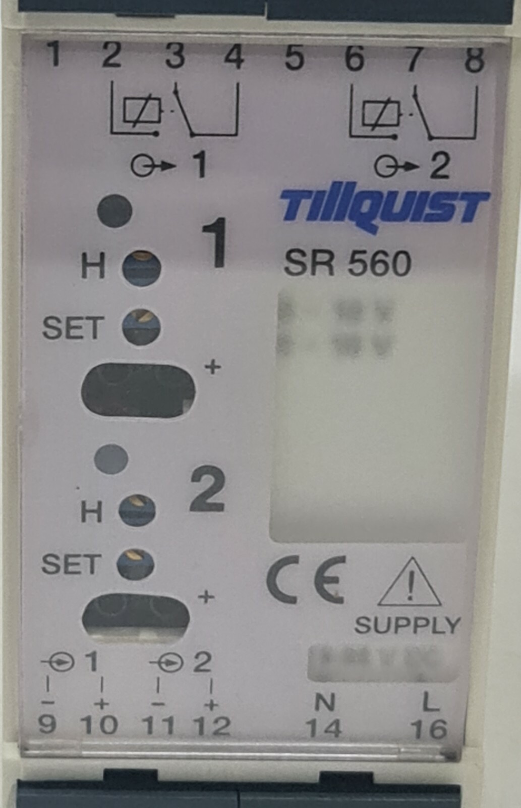TILLQUIST TYPE:SR560 VOLTAGE TRANSMITTER 19-55 VDC