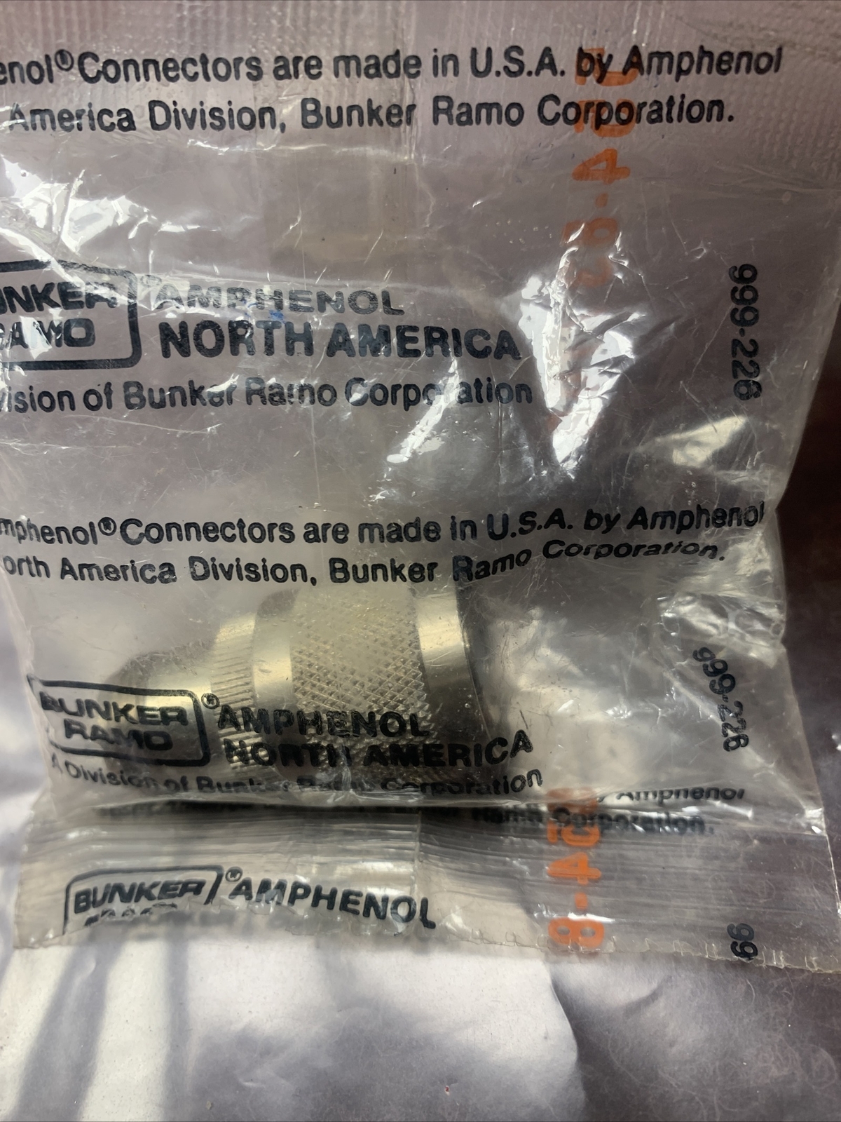 NEW Bunker Ramo Amphenol 999-226 Male BNC Connector 554-83/709