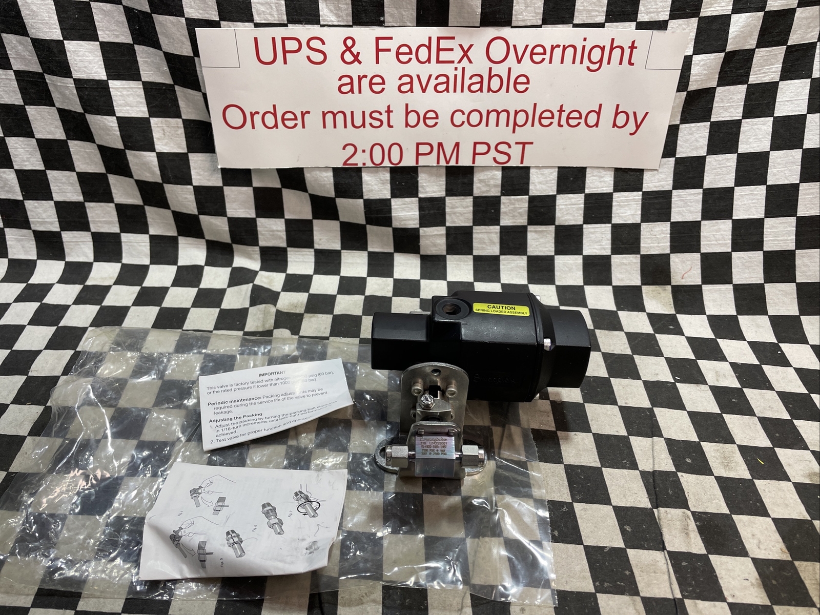 SWAGELOK Pneumatic Spring Return Actuator 1/8″, SS-41CS2-31CHT-12457, MS-131-SR