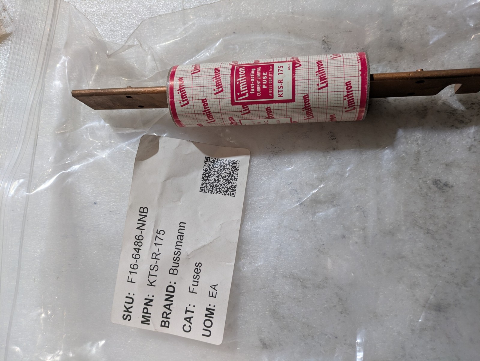 Bussmann KTS‑R‑175 Fast Acting Fuse 175A 600V Class RK1 Limitron Fast Acting