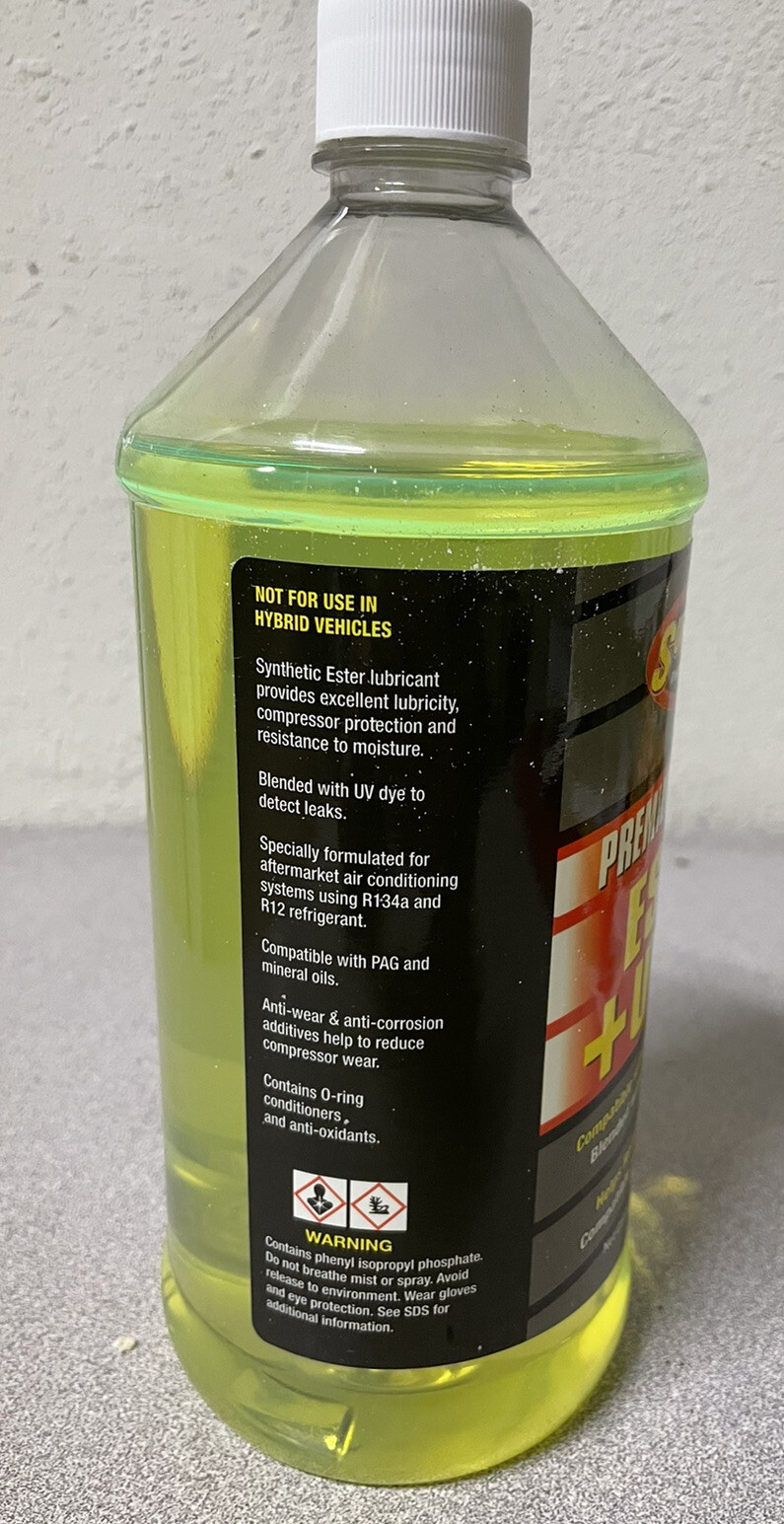 Supercool E32oz A/C Compressor Ester Oil Lubricant with UV Dye Plastic