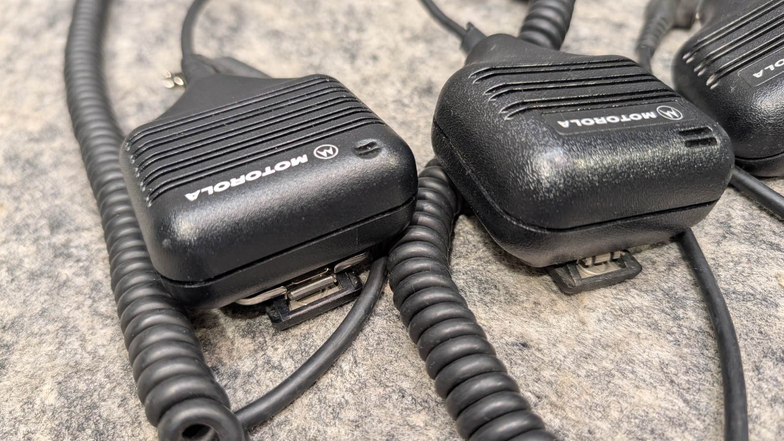 Lot of 3 Motorola HMN9051A, HMN9026A,HMN9725D – 2-Pin Remote Speaker Microphone