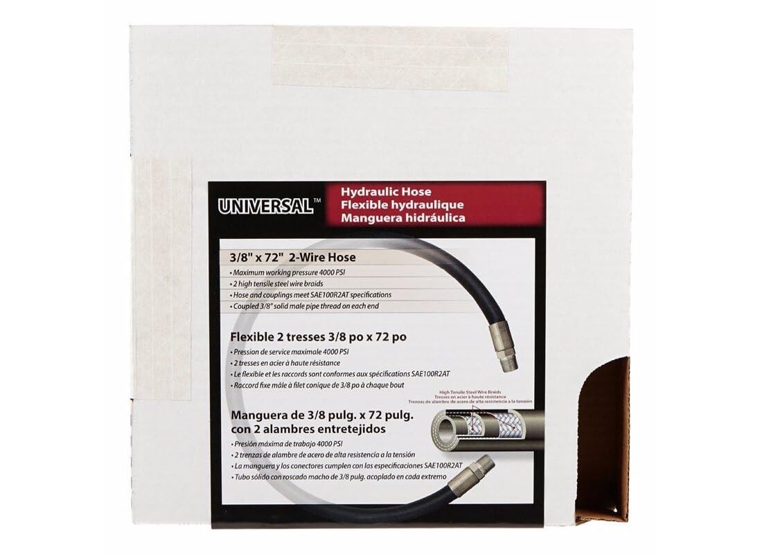 Apache 98398244 3/8″ x 72″ 2-Wire Hydraulic Hose Male x Male Assembly