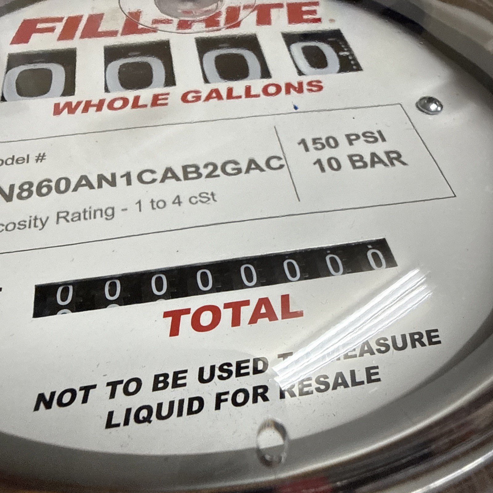 FILL-RITE TN860AN1CAB2GAC Flowmeter 150 PSI 1-1/2 in Mechanical Flow Meter New