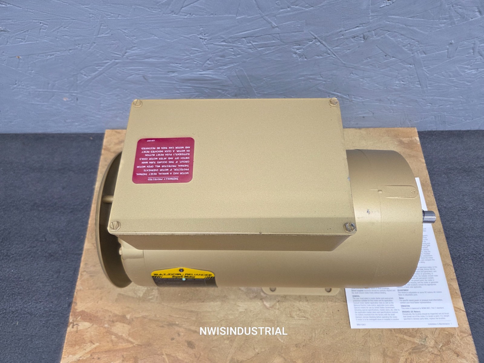 BALDOR Electric Motor, 2 HP, 115/230V, Single Phase, 3470 RPM, 56C, 1 PH