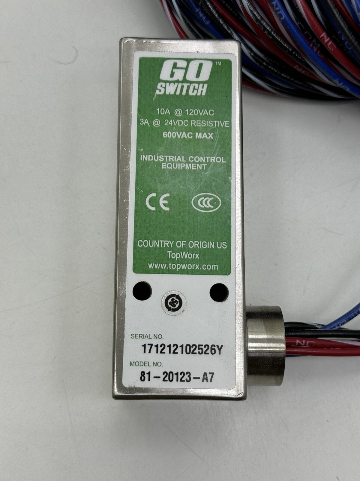 TOPWORX 81-20123-A7 GO SWITCH PROXIMITY SENSOR