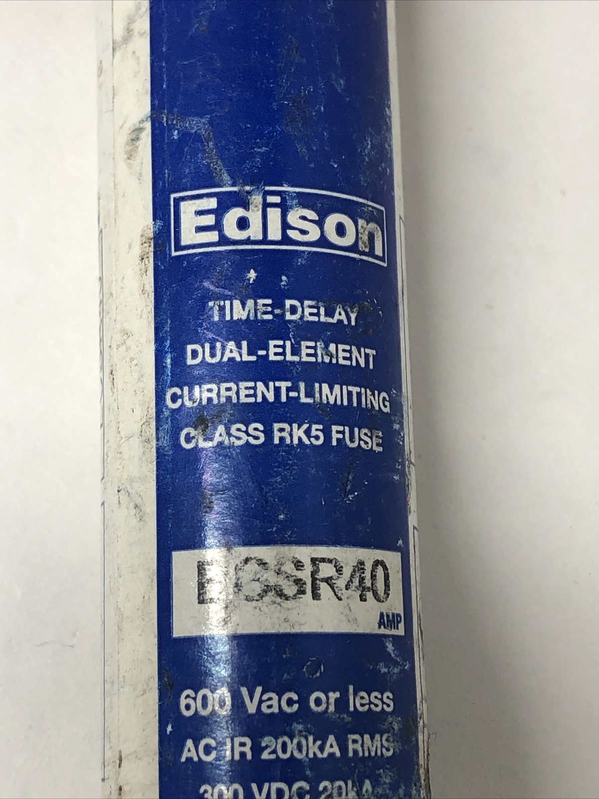 Edison ECSR40 Time Delay Dual Element Fuse, 40 Amp, Class RK5