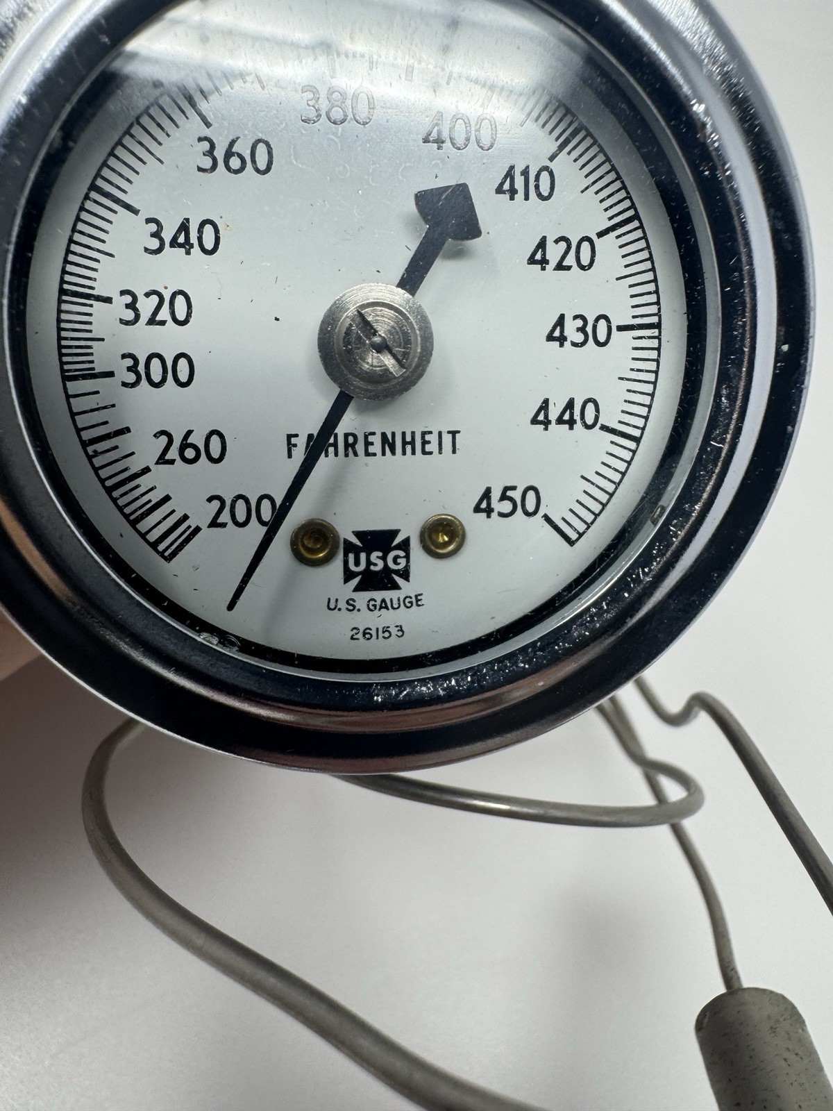 USG Temperature Gauge 200 – 450 Fahrenheit 618-6 VTG Unused 26153 U.S. Gauge