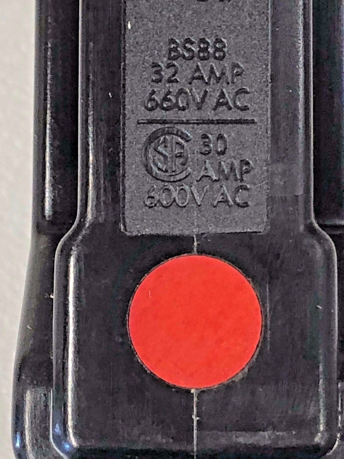 GEC ALSTHOM RS32H Red Spot Fuse Carrier for BS88 Fuses 32A 660VAC x10
