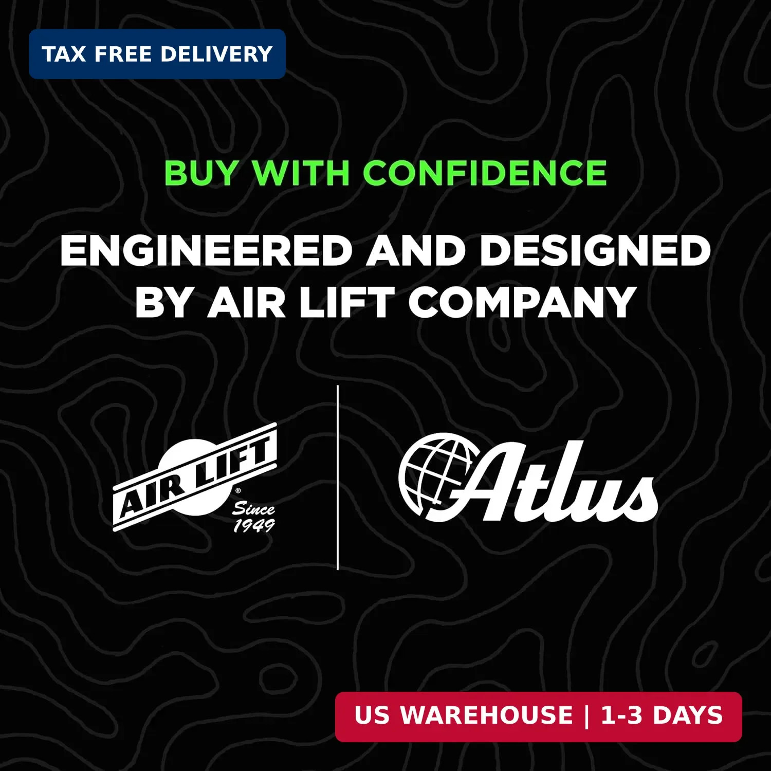 Atlus Engineered By Air Lift A5000 Air Bag Suspension Kit for 2011-2016 Ford F-2