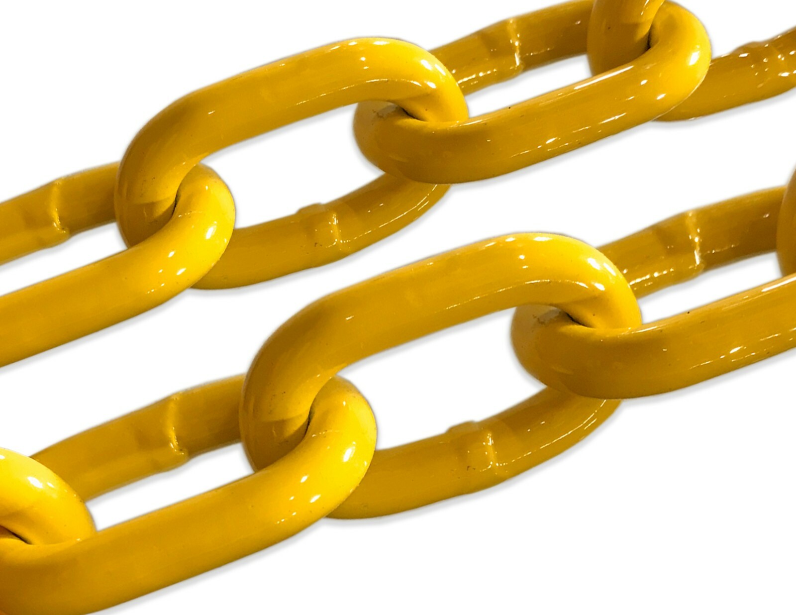 3/8″ Yellow Powder Coated Chain 50 FT Bulk Grade 30 Proof Coil Fence Gate Decor