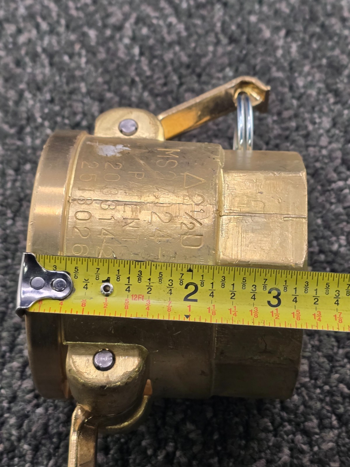 Ever-Tite MS27024-14 Brass Cam & Groove Female Coupler 2-1/2 inch Female NPT
