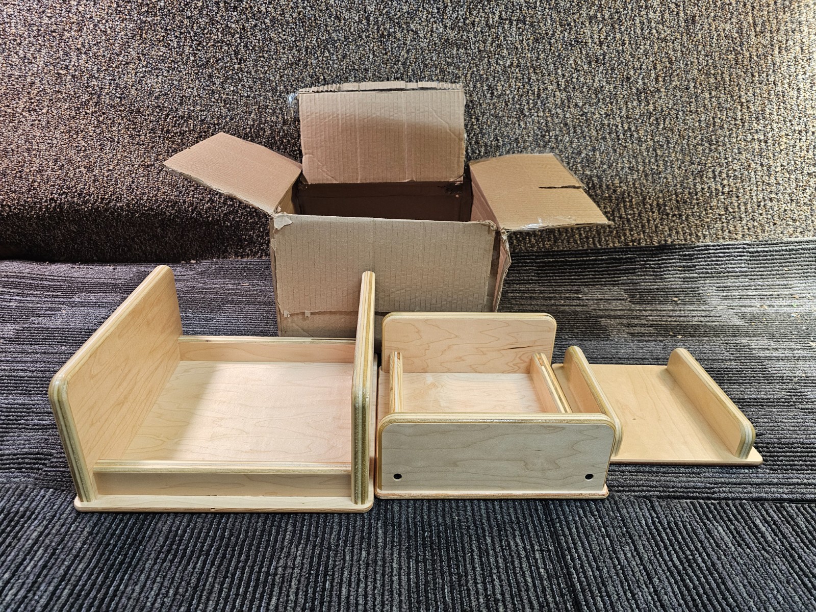 Advantage Nesting Step Stools 3-Piece 8″ x 2″, 10″ x 4″, 12″ x 6″, Wood