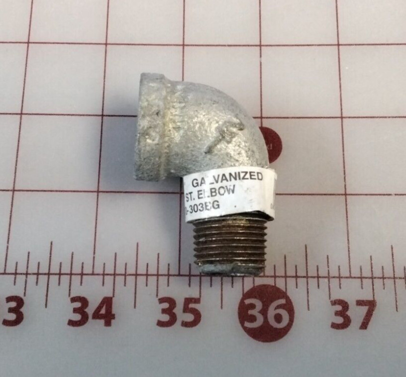 B&K Mueller 510-303BG Galvanized Malleable Iron Street Elbow 1/2 in. (Lot of 3)