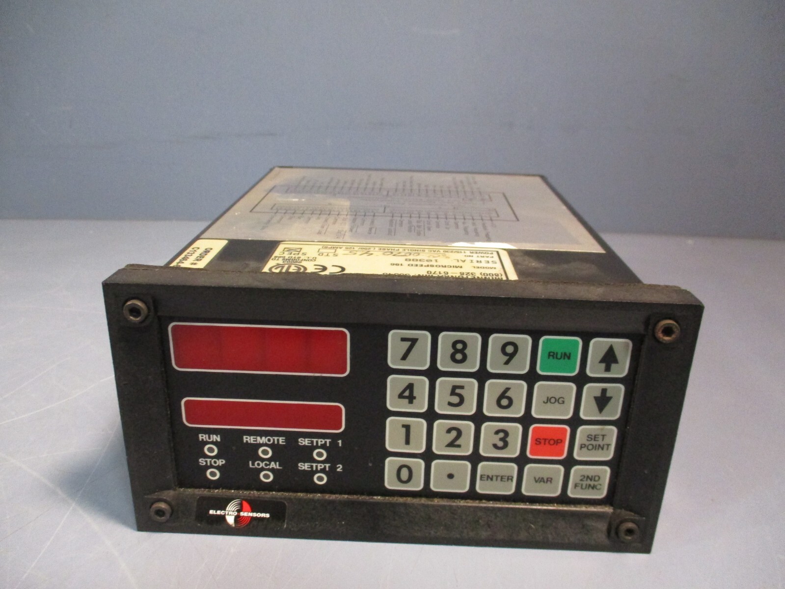 ELECTRO-SENSORS Microspeed Model# 196 Speed Controller 1PH P/N 800-007045