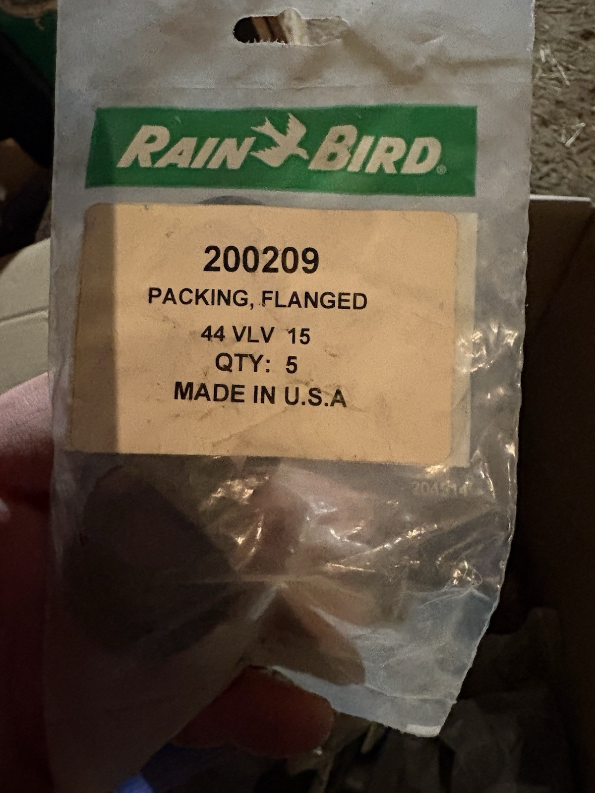 Lot of 9 Rain Bird 200209 Flanged Packing 44VLV-15 OEM – Tote #15