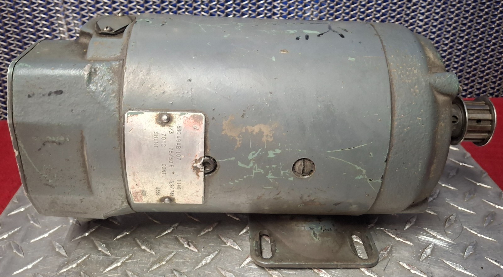 GE 5BC49AB107 DC Motor 114D Frame 1/3 HP 1140 Rpm 75/50V Shunt Wound