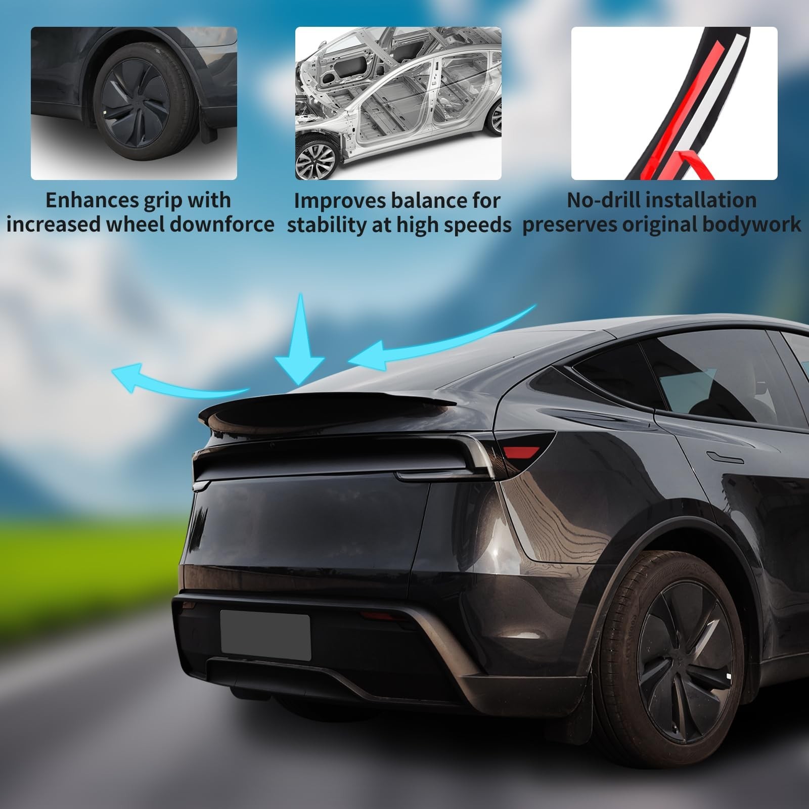 Spoiler for 2025 2026 Tesla Model Y Juniper Look Trunk Wing Rear Trunk Lip Sp…