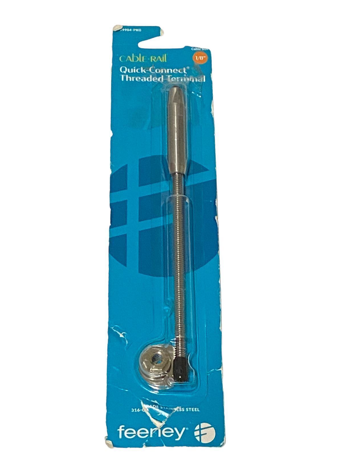 Feeney 9904-PKG Quick-Connect Threaded Terminal – Cable Size 1/8″ / 316 Grade SS