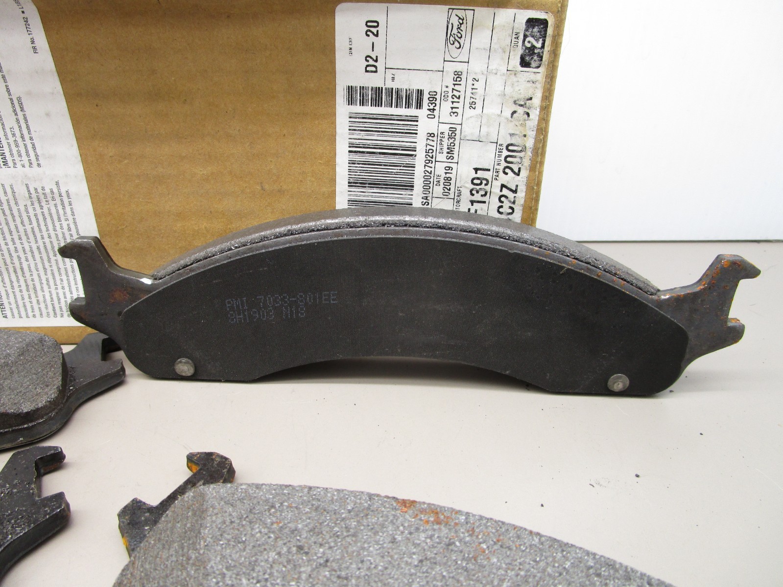 Ford Motorcraft BRF-1391 Brake Pad Set 4C2Z-2001-CA PMI 7033-801EE