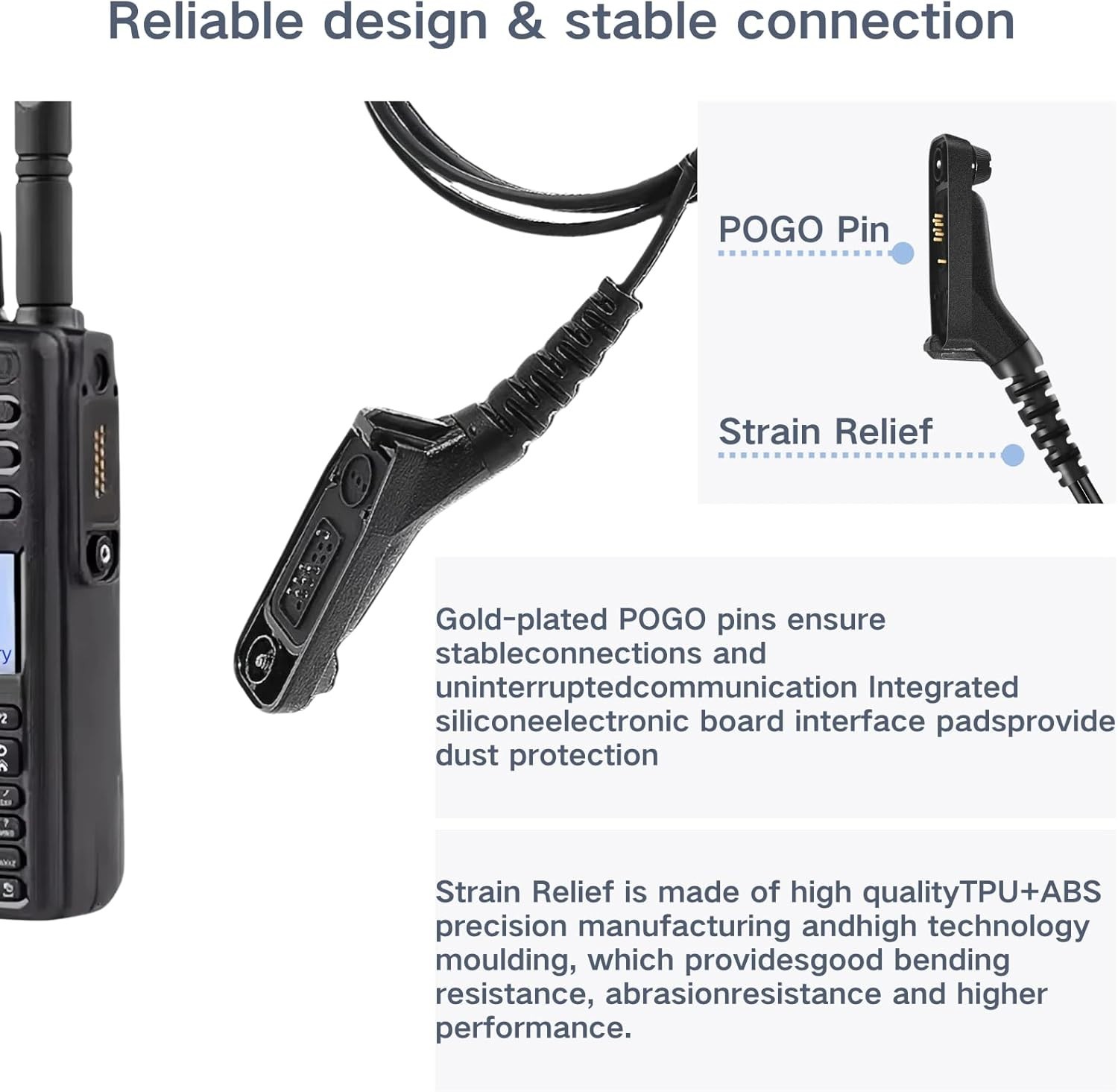 APX 6000 Earpiece XPR 7550e Headset Compatible for Motorola Radios APX 8000/7000