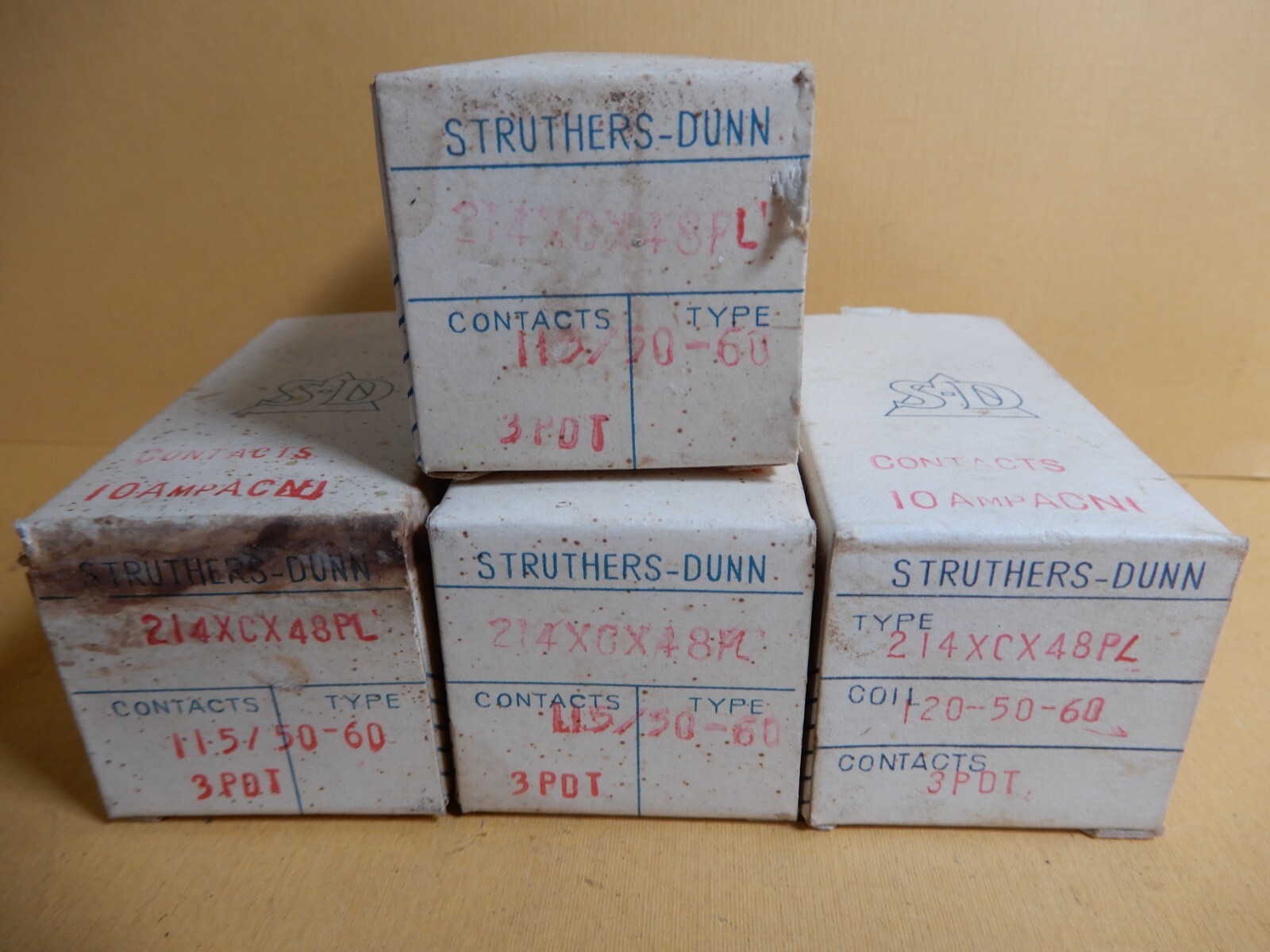 Struthers-Dunn 214XCX48PL 120 VAC Coil Ice Cube Relays Qty 5 NOS