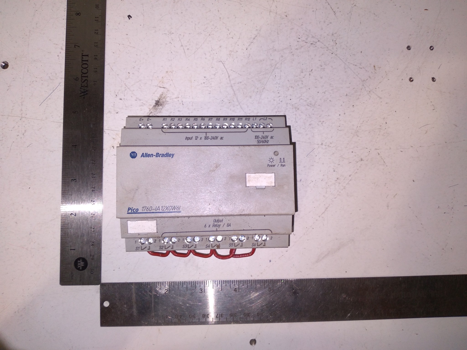 ALLEN-BRADLEY PICO 1760-IA 12X0W6I SERIES A REV.A 100-240V AC 50/60HZ 10VA