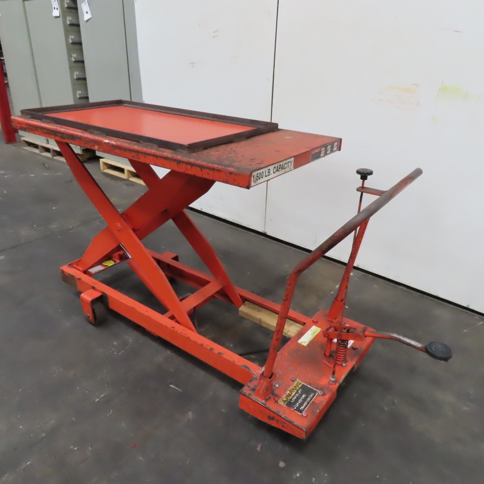 Presto XP36-15 1500Lbs Capacity Manual Hydraulic Rolling Lift Table Cart 24″x48″