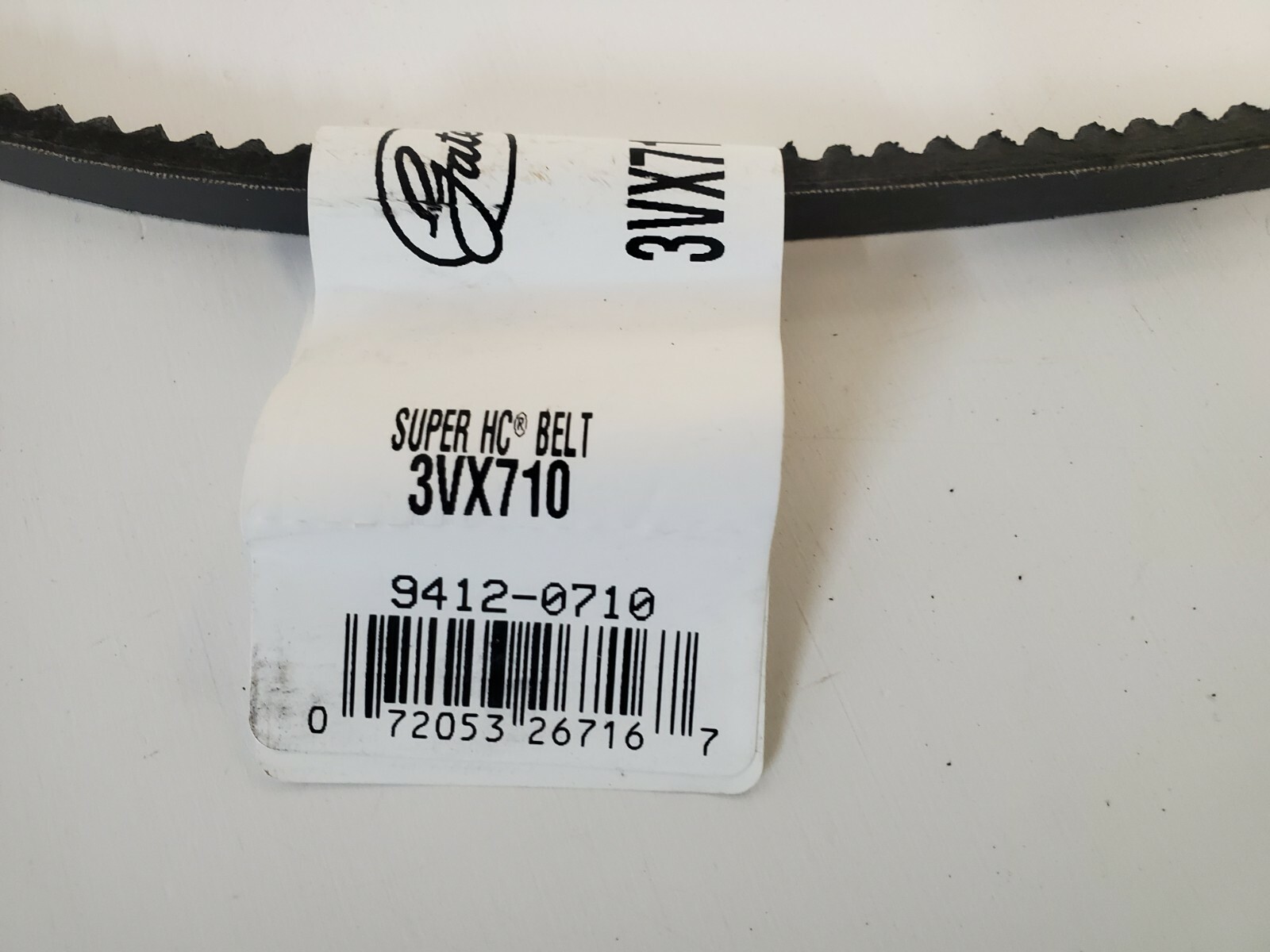 NEW OLD STOCK! GATES SUPER HC BELT 3VX710 / 9412-0710
