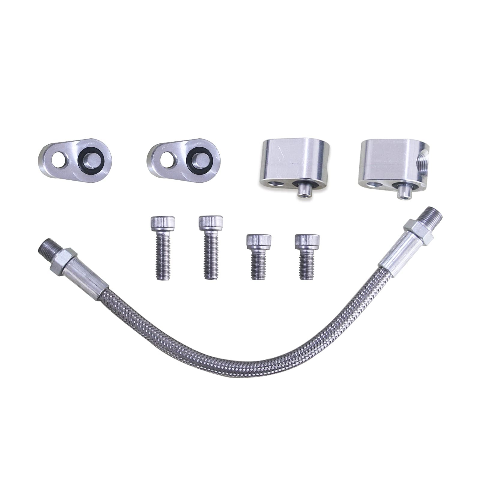 MSCRP LS Throttle Body Bypass Hose kit LS Coolant/Steam Port Crossover Hose Kits