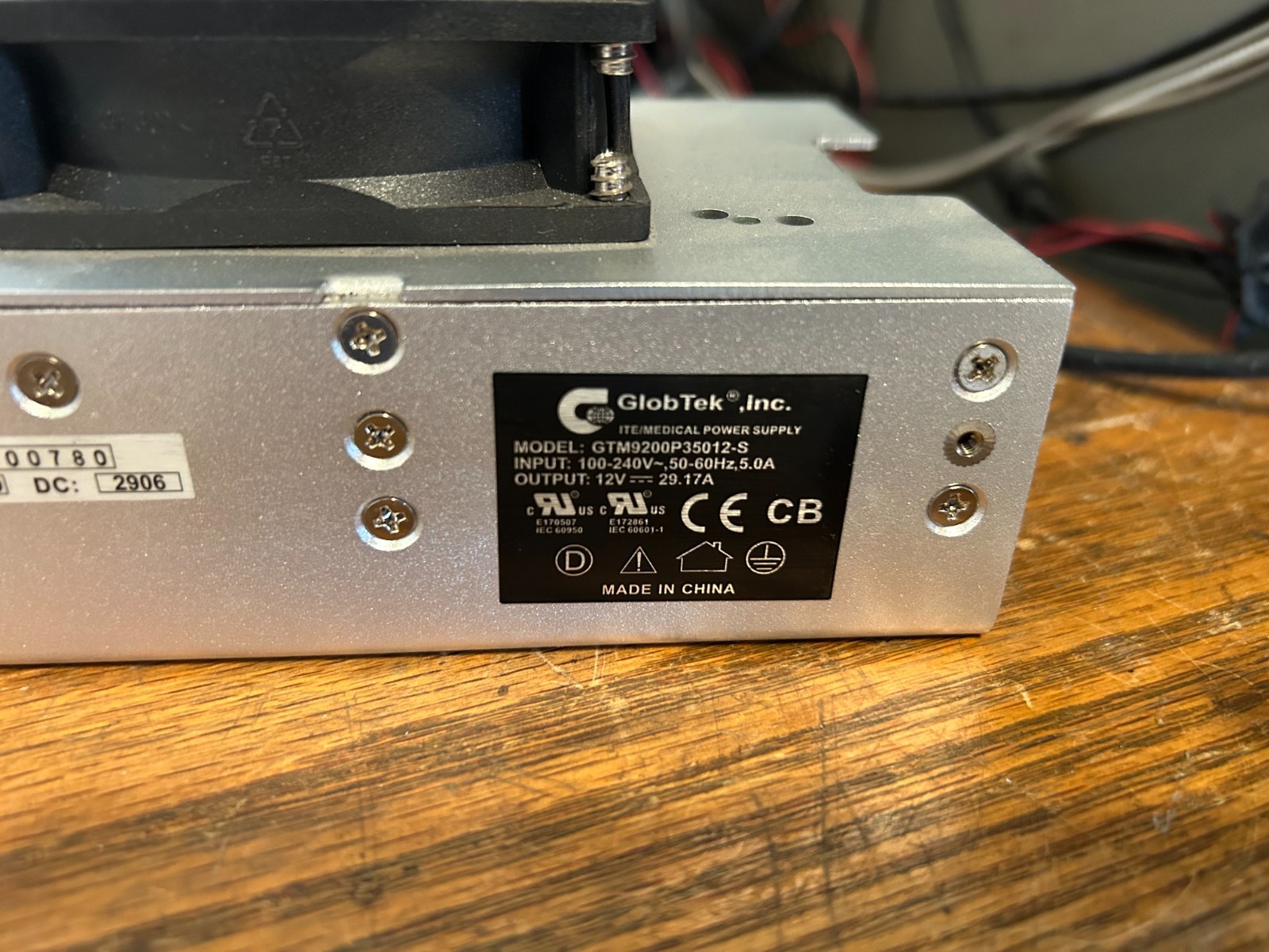 Working 12V, 29A Power Supply, GlobTek GTM9200P35012-S, 350W, from Crestron