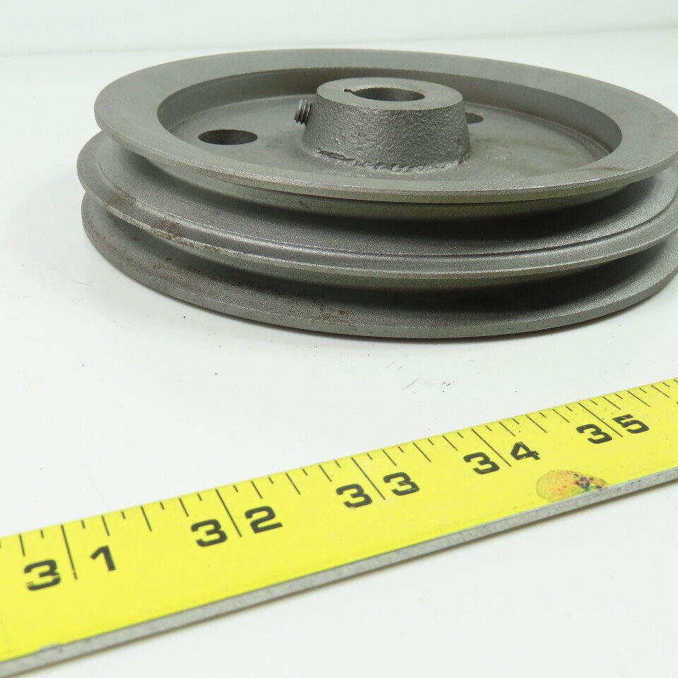 Cast Iron Double Sheave Pulley 5V 38Degree 7″&7-1/2″ OD 7/8″ Bore