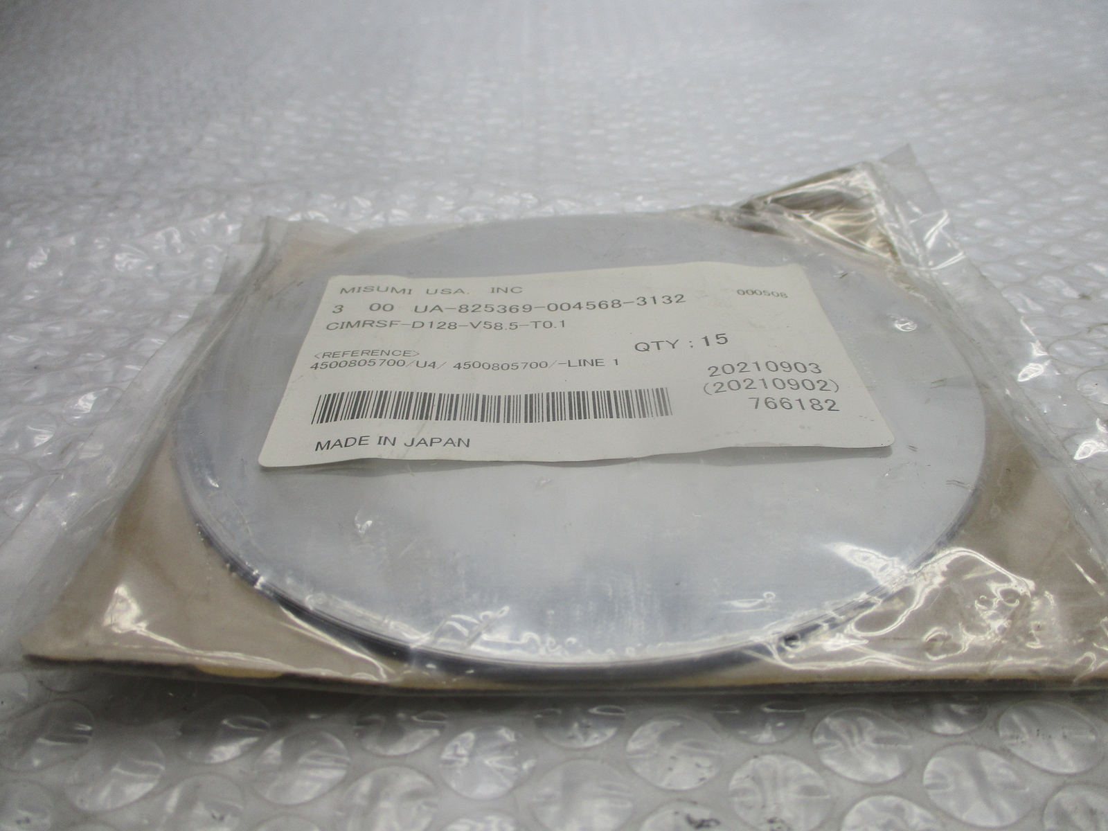 MISUMI CIMRSF-D128-V58.5-T0.1 SHIM RING PKG OF 15 NSMP