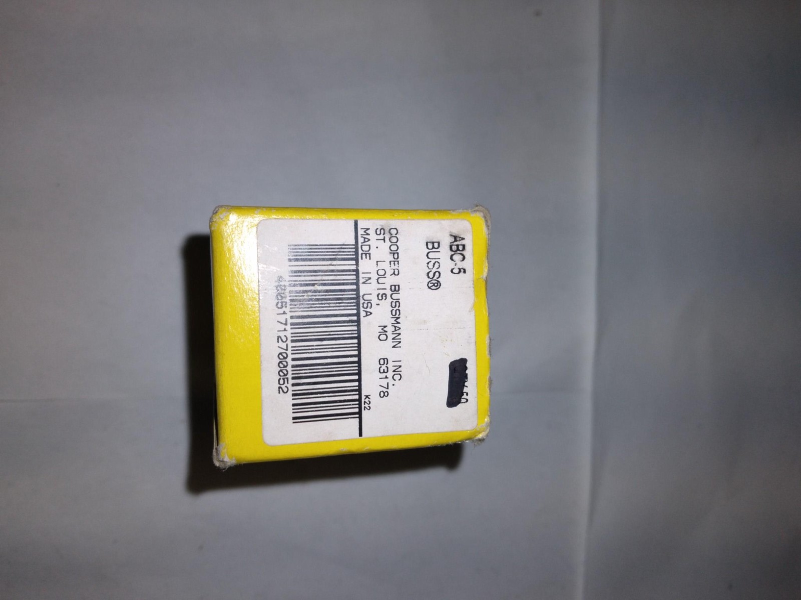 Cooper Bussmann ABC-5 Fast Acting Fuse 5A 250VAC 3AB 6x30mm Pack of 5
