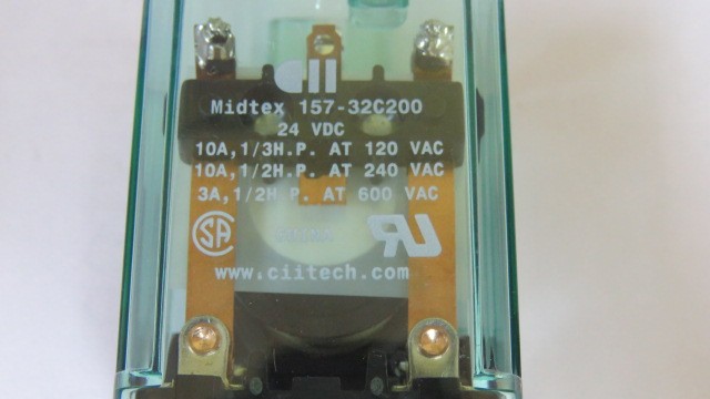 Midtex 157-32C200 Qty of 4 per Lot RELAY 24 VOLT GENERAL PURPOSE; 157 – 32C200
