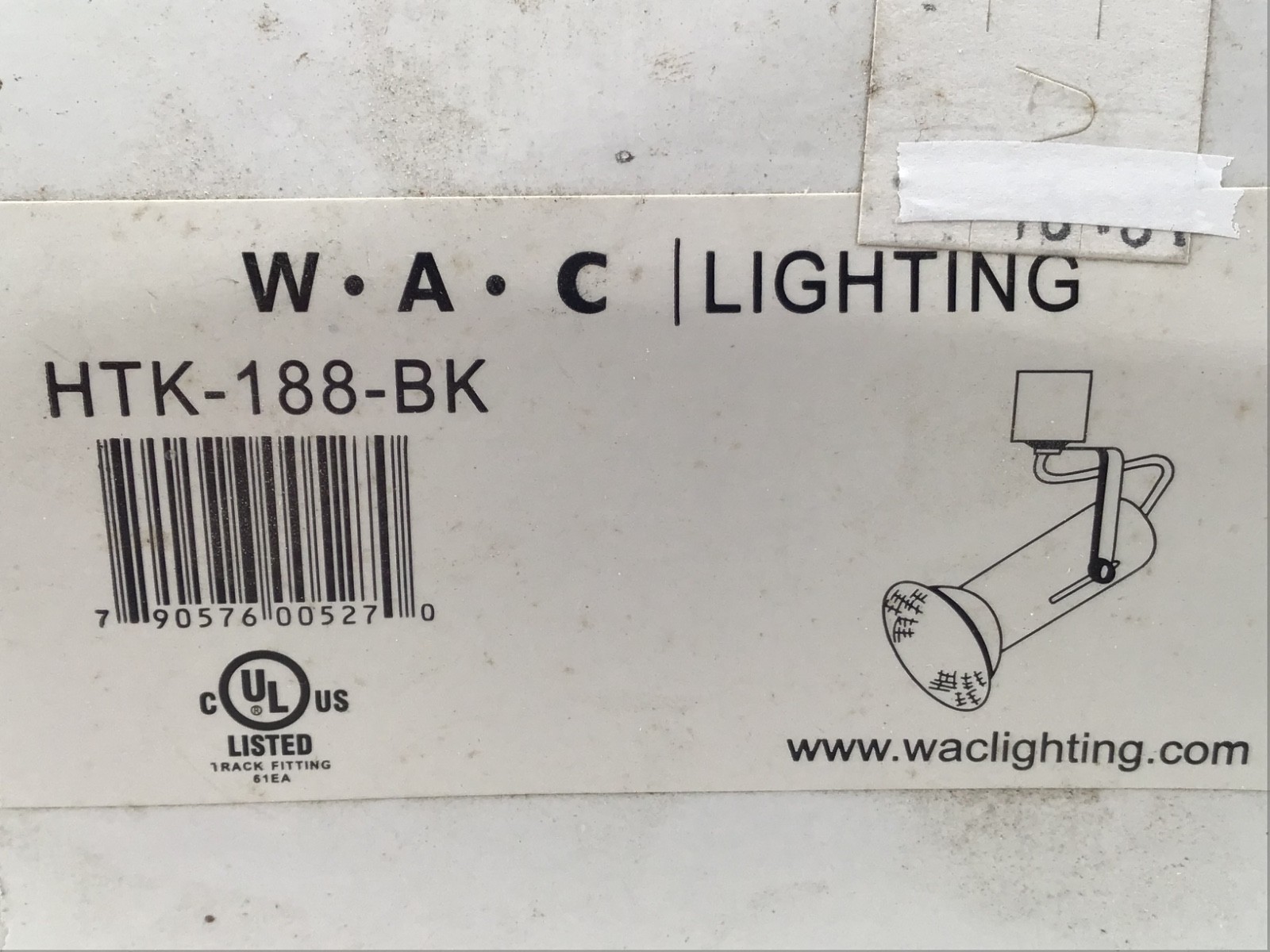 WAC HTK-188-BK H-Track 120V Line Voltage Track Light Fixture Black