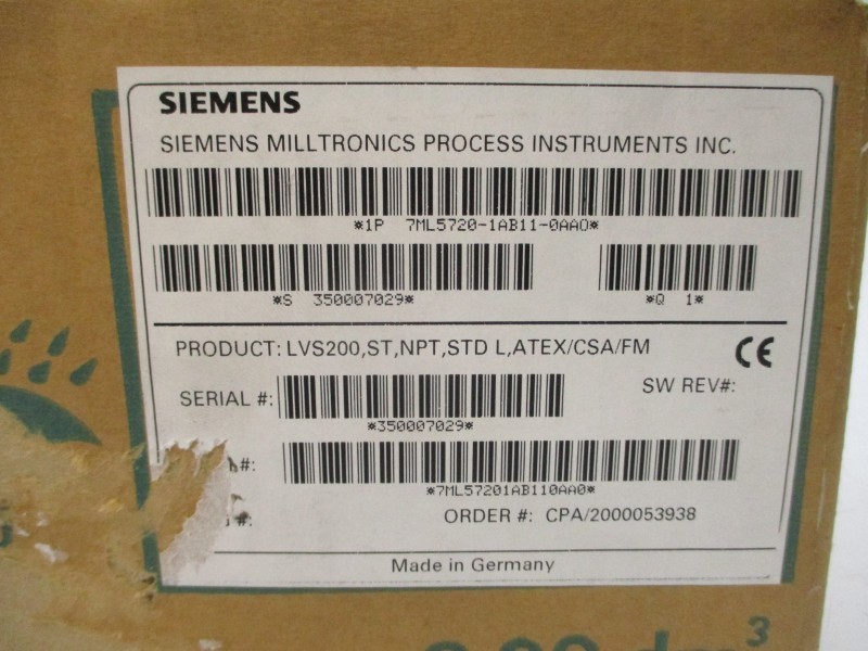 SIEMENS 7ML5720-1AB11-0AA0 LVS200 19-230V 8A NSMP