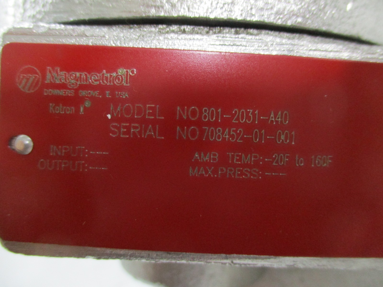 NEW Magnetrol Kotron II Transmitter MAGNETROL 801-2031-A40 FREE SHIPPING
