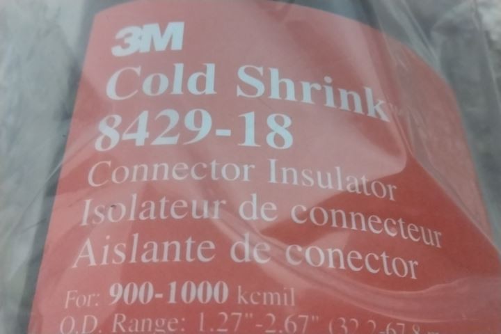 3M 8429-18 7 Pk 900 MCM to 1000 MCM 18 In Length Black Cold Shrink Insulator
