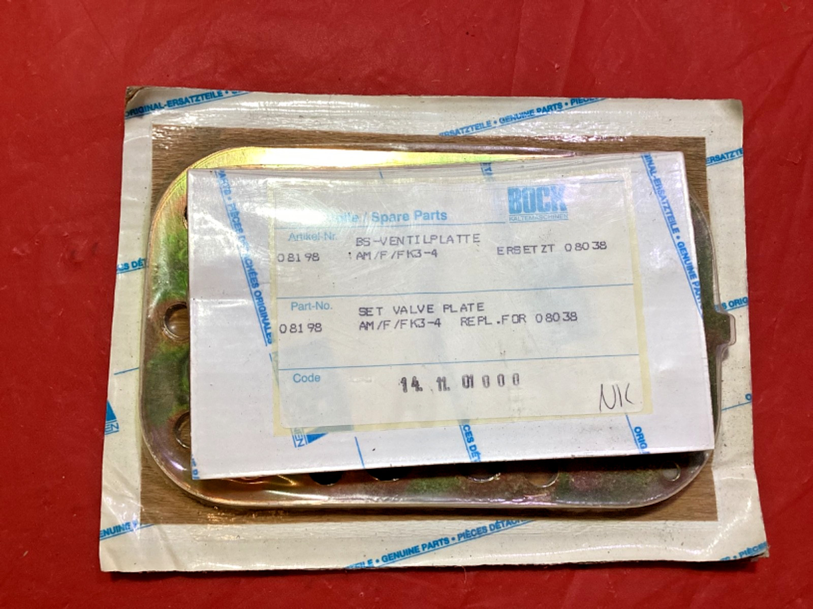 BOCK 08198 Set Valve Plate AM/F/FK3-4