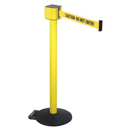 Retracta-Belt Pm412-30Ya-Cau Barrier Post With Belt, Yellow, 30 Ft Length, 40