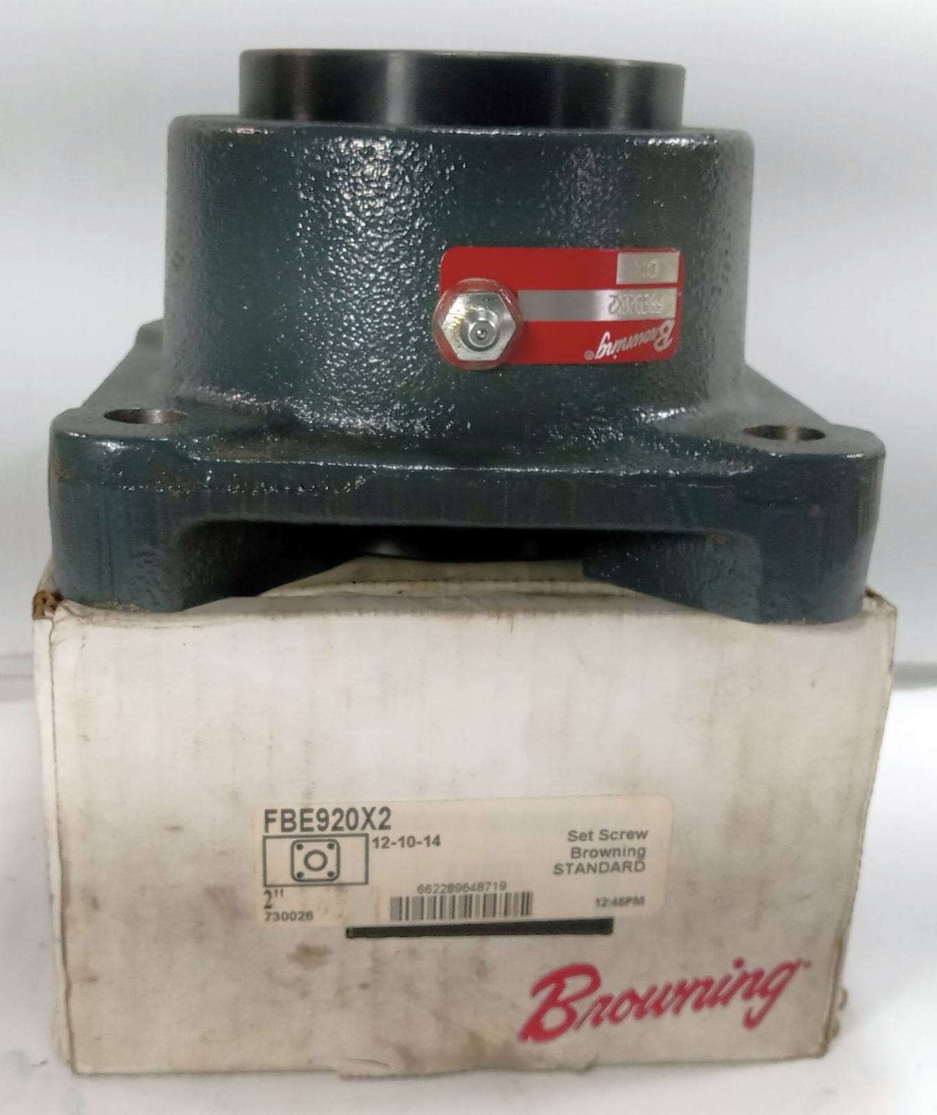 1 NEW BROWNING FBE920X2 4 BOLT FLANGE PILLOW BLOCK BEARING NIB ***MAKE OFFER***