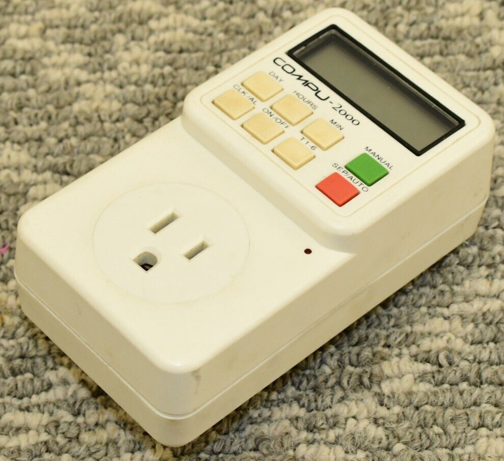 Extech Compu-2000 110VAC Programmable Plug In Timer WHITE – FAST SHIPPING