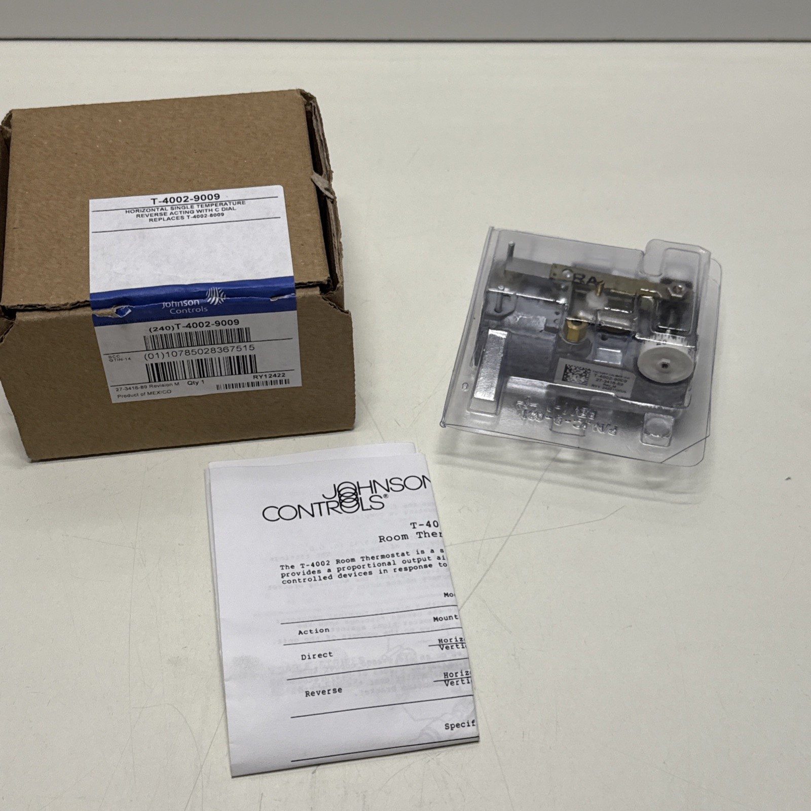 JOHNSON CONTROLS T-4002-9009 THERMOSTAT