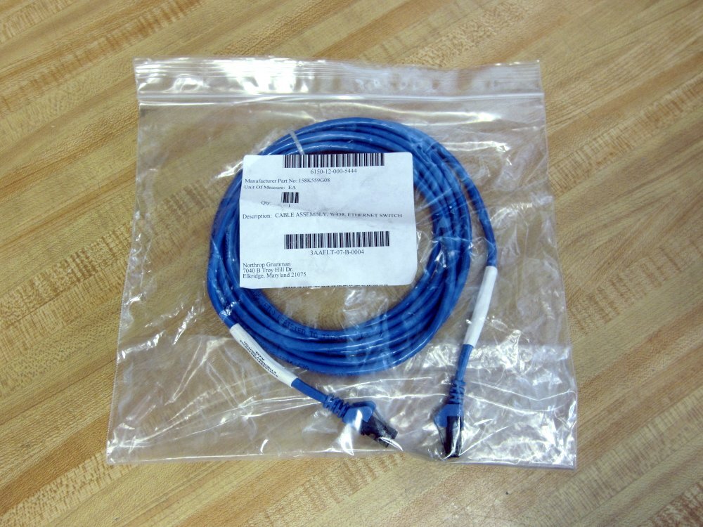 Northrup Grumman 158K559G08 Turck Cable Assy, W438, Ethernet Switch