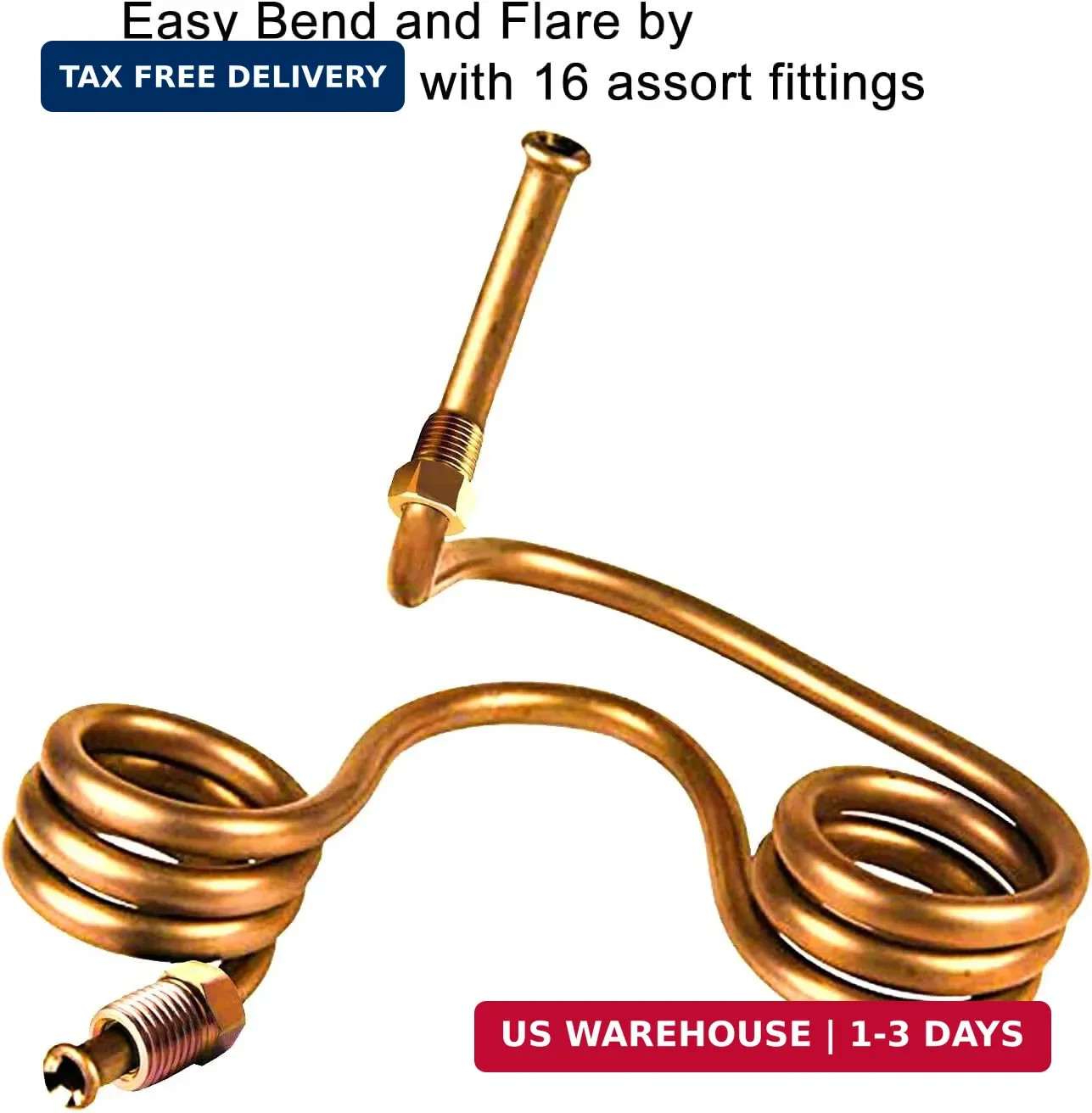 MuHize Upgraded Brake Line Tubing Kit – 25 Ft. of 3/16 Copper Coated Flexible Tu