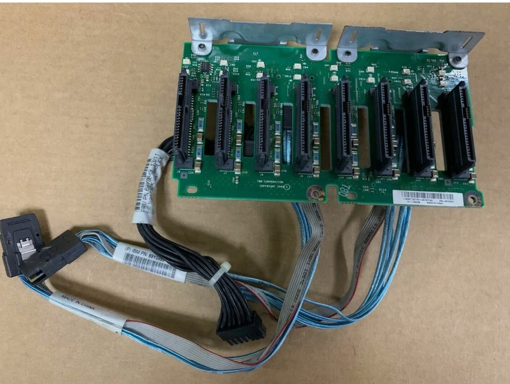 IBM X3650 M3 8 x 2.5″ SAS/SATA Hot-Swap Drive Backplane with Cables 69Y0650