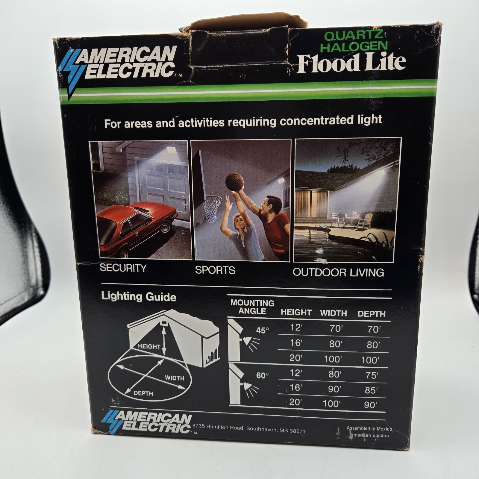 American Electric Quartz Halogen Flood Light NOS USA Made 300 Watts DR300Q NIB