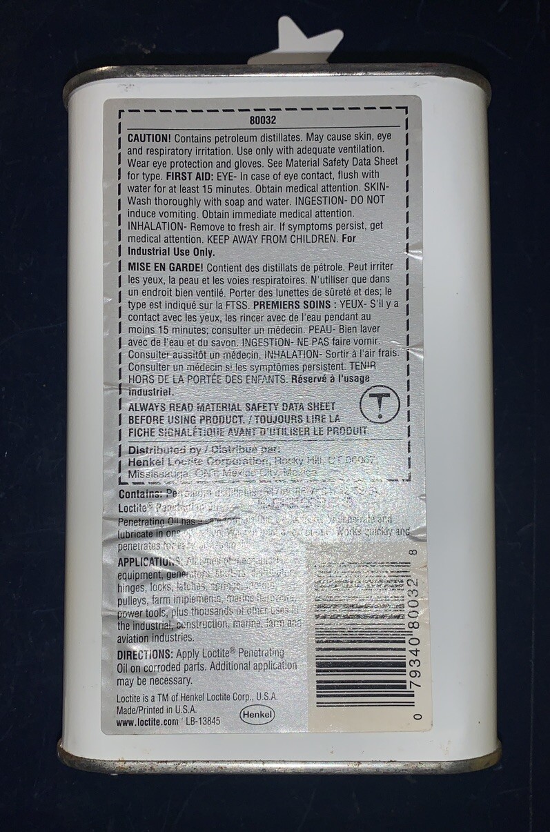 Loctite Penetrating Oil 16 FL. OZ. Fast Acting 80032