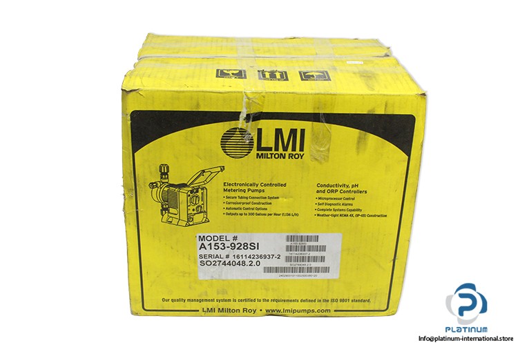 ROYTRONIC LMI A153-928SI METERING PUMP_SO2744048.2.0_FastPrime Head + 4FV_42 W